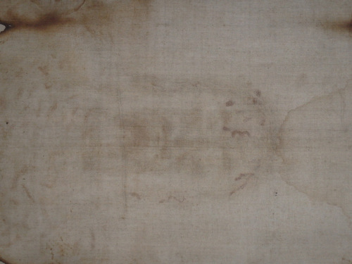 The facial image of the Shroud of Turin.